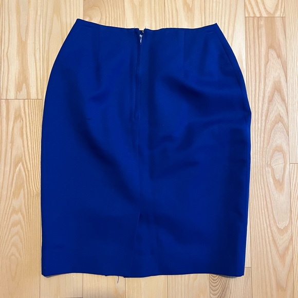 Vintage Cobalt Blue 100% Wool Skirt - Picture 2 of 2